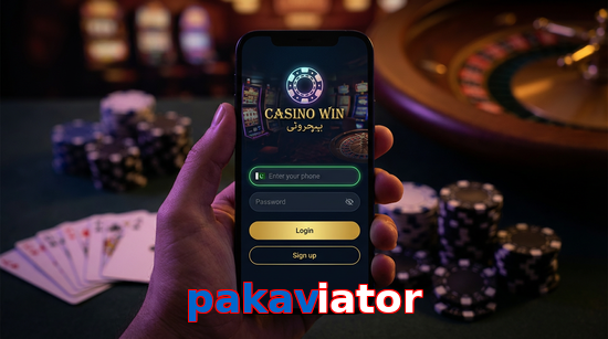 Main screen of Pakaviator login page for PK players